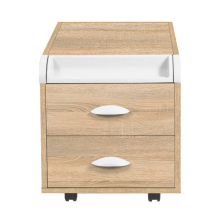 Тумба Дэми ТУВ-09 подкатная на 2 ящика с пеналом Детская мебель / Тумбы и стеллажи